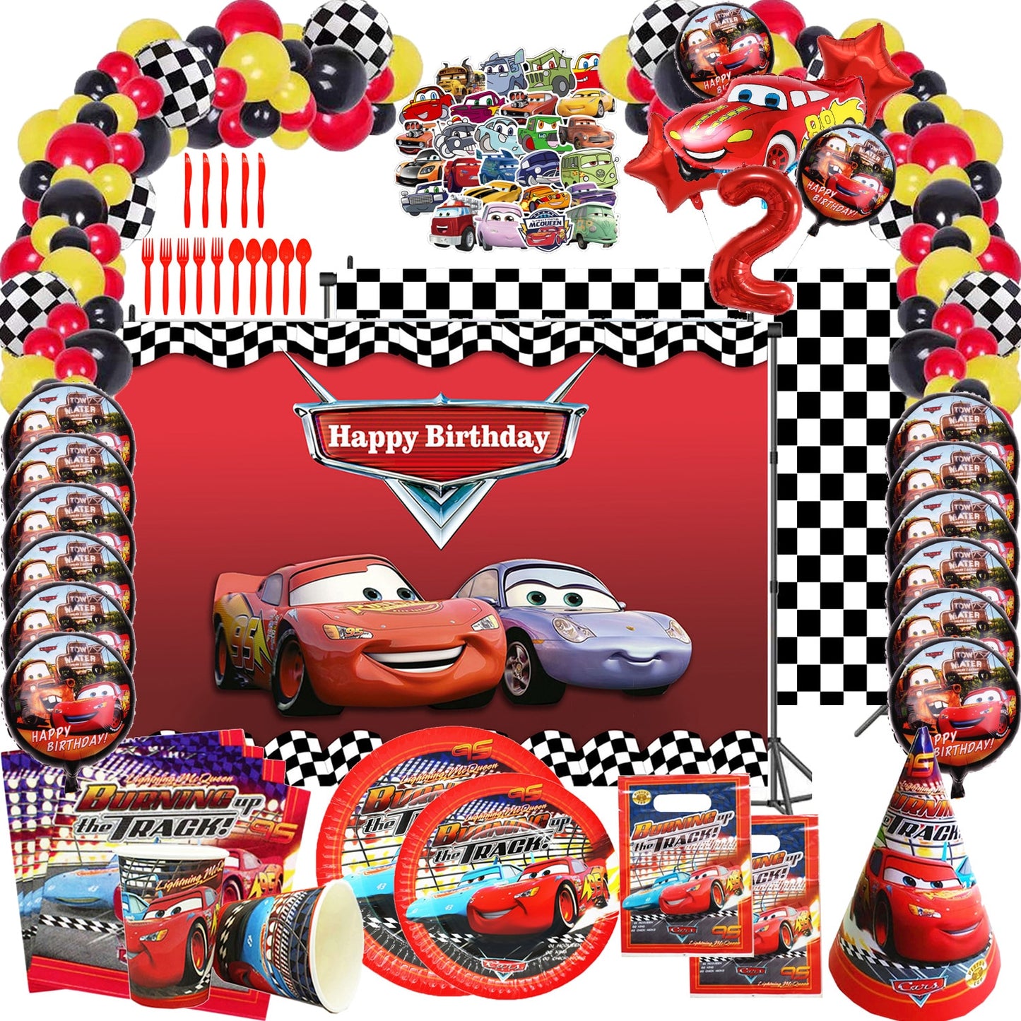 Geburtstag Cars Theme Party Set