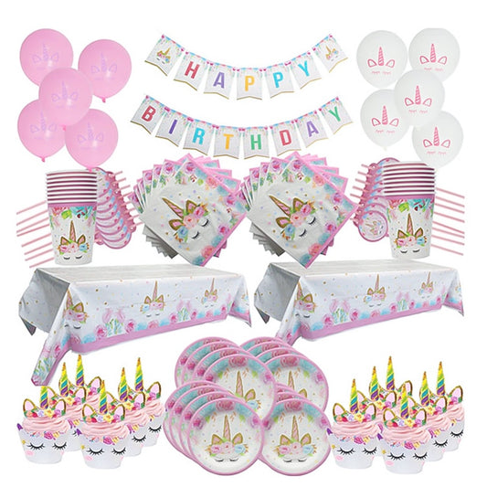 Geburtstag Unicorn Theme Party Set