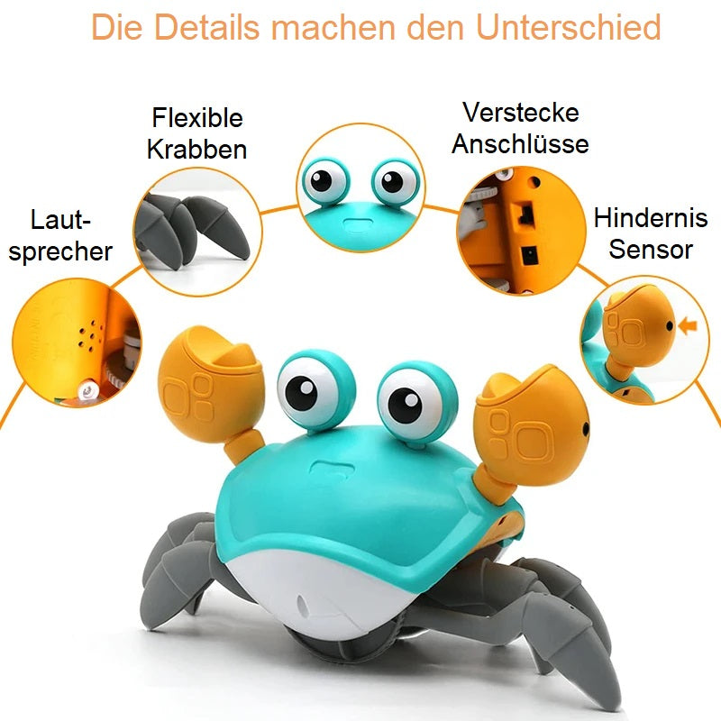 Krabbelnde Krabbe oder Tintenfisch